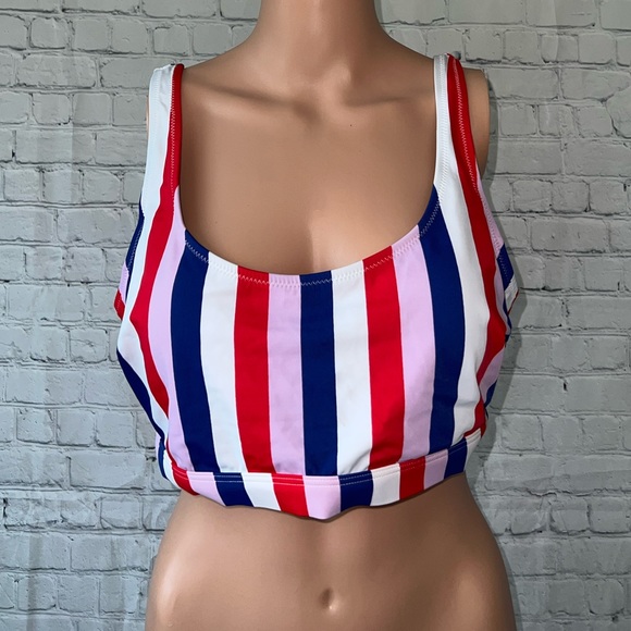Old Navy Tops - BRAND NWT Old Navy Red, Purple, Blue & White Striped Top size XL